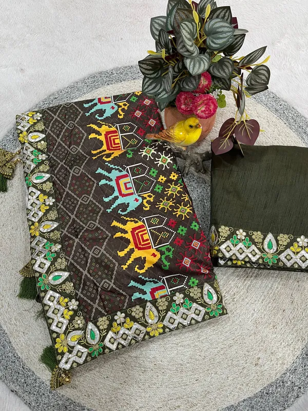 Multi_Color_Vichitra_Silk_Printed_Work_Party_Wear_Saree