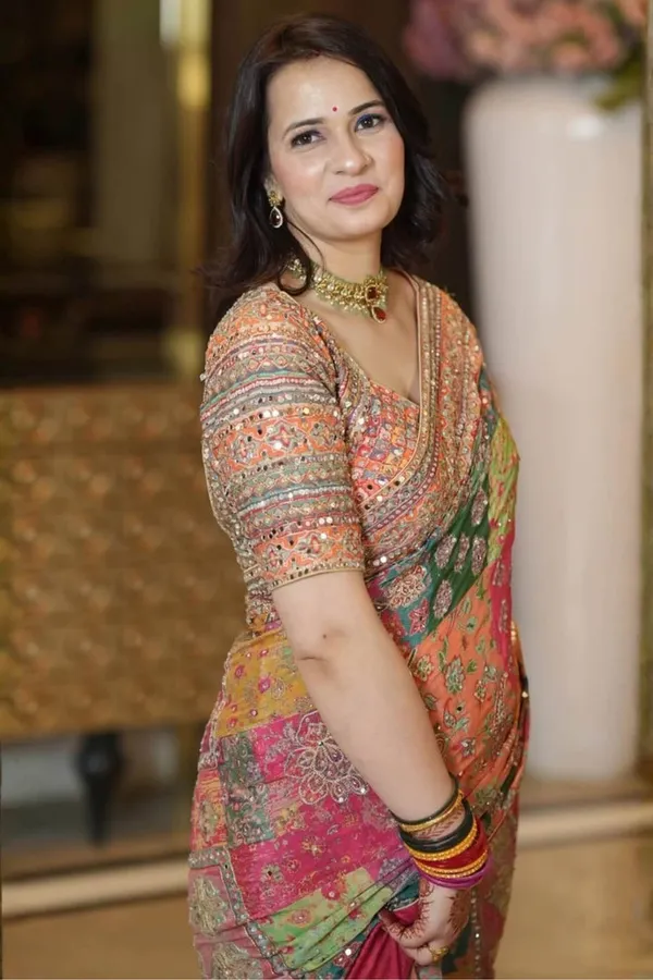 Multicolor_Crepe_Chinon_Saree_with_Heavy_Mirror_&_Hand_Embroidery_Work