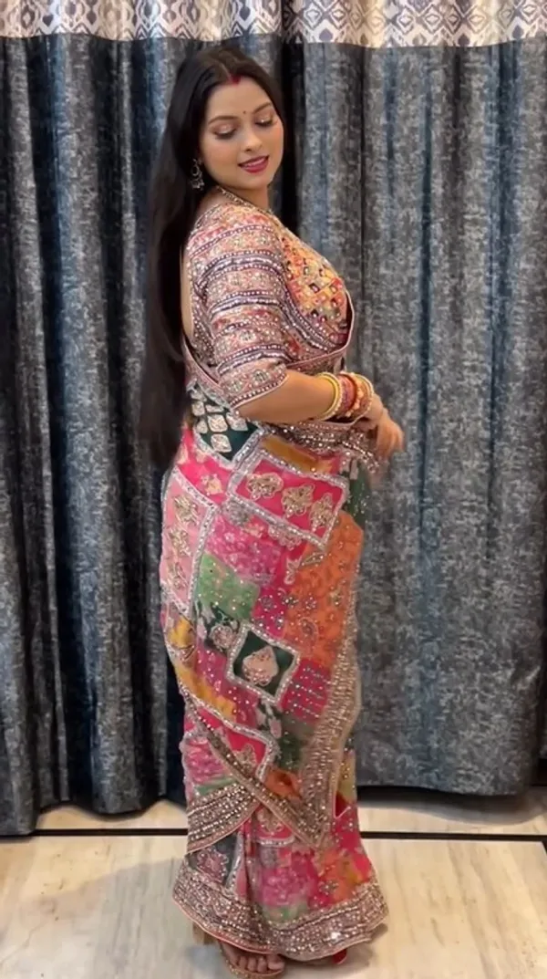 Multicolor_Crepe_Chinon_Saree_with_Heavy_Mirror_&_Hand_Embroidery_Work