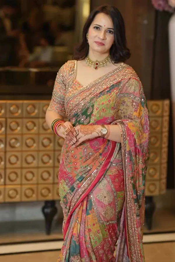 Multicolor_Crepe_Chinon_Saree_with_Heavy_Mirror_&_Hand_Embroidery_Work