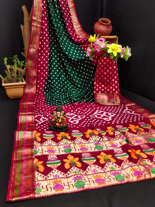 Original_Paithani_Bandhej_Pure_Bandhej_Silk_Saree