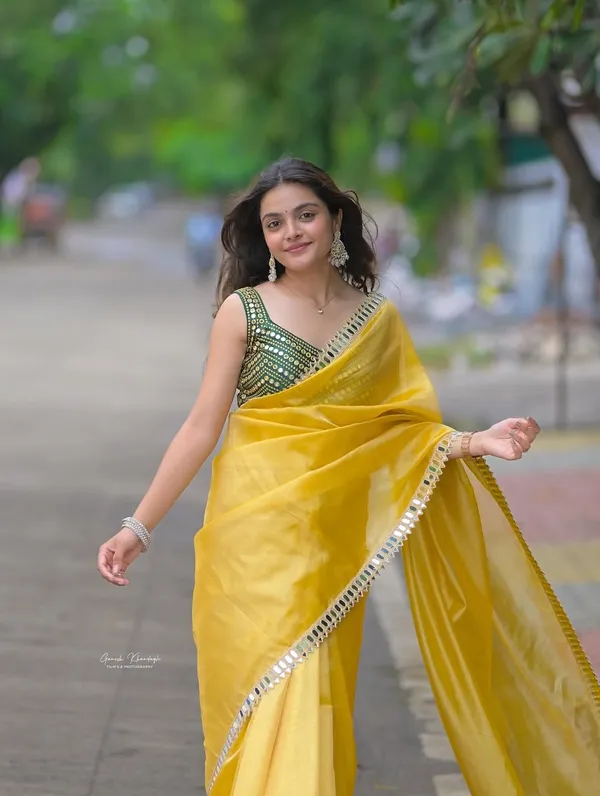 Pure_Fandi_Satin_Silk_Saree_with_Real_Mirror_Work_&_Embroidered_Blouse