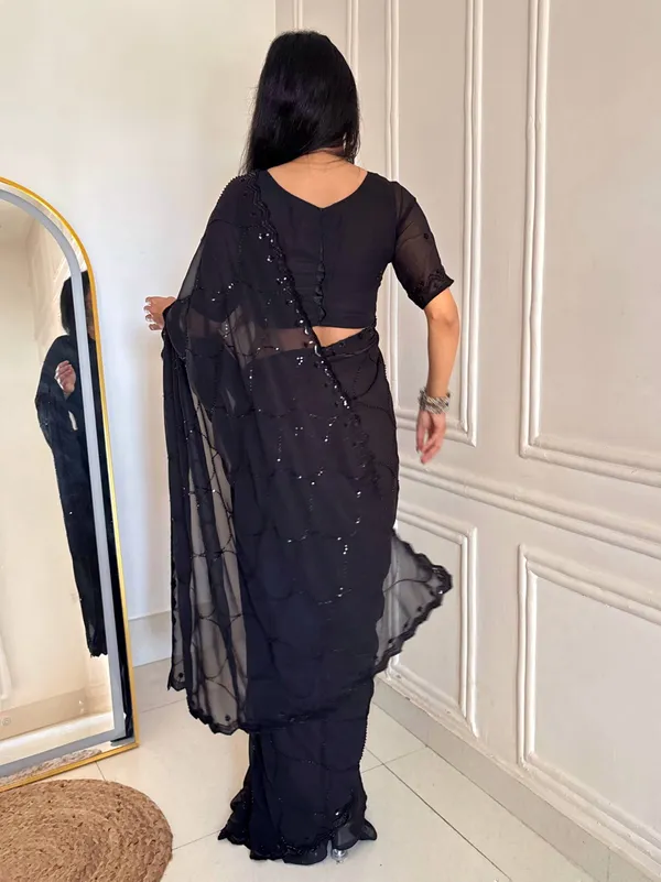 Black_Premium_Designer_Beads_Embellishment_Saree