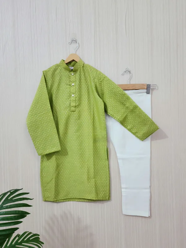 Green_Cotton_Festive_Kurta_For_Boys
