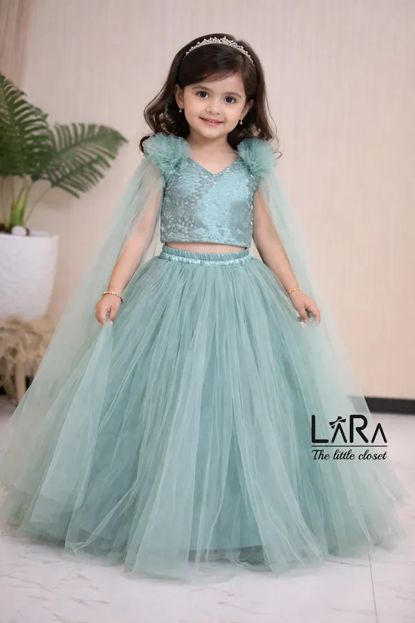 Classy_Sage_Green_Full_Fliared_Lehanga_For_Little_Girls