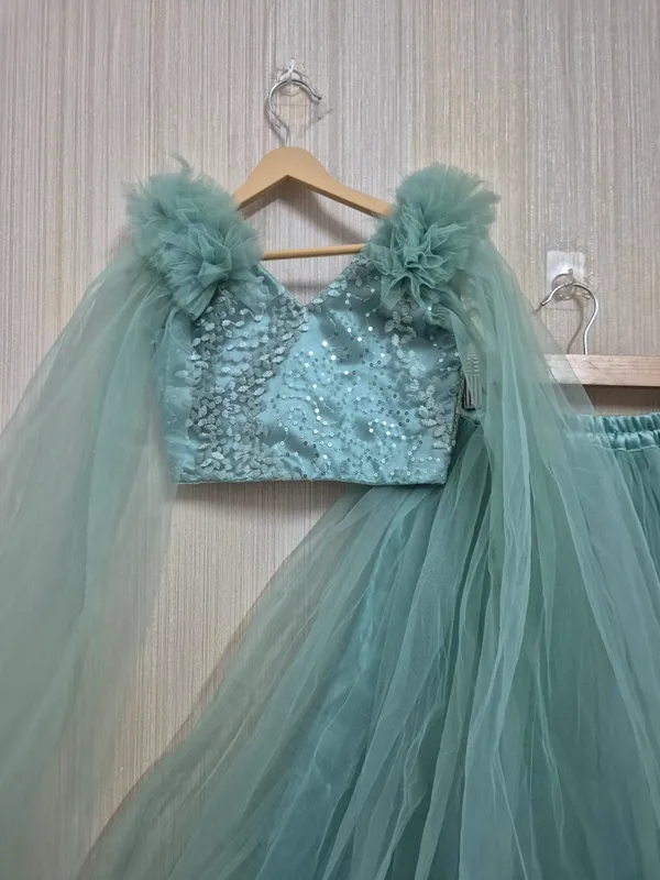 Classy_Sage_Green_Full_Fliared_Lehanga_For_Little_Girls