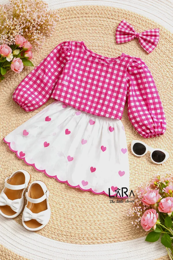 Cute_Pink_Heart_Print_Skirt_Set_For_Little_Divas