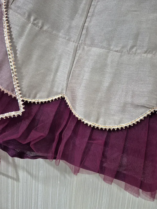Grey_And_Wine_Silk_Lehenga_For_Girls