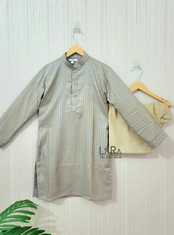 Grey_Cotton_Casual_Kurta_For_Boys