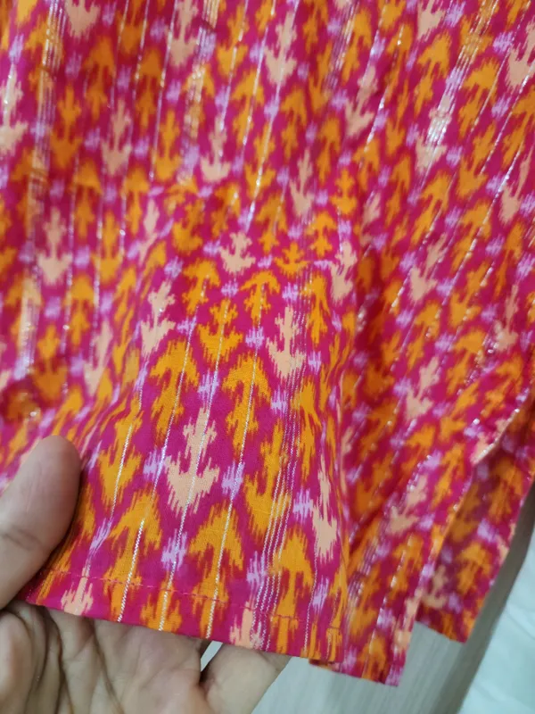 Orange_Cotton_Casual_Kurta_Set_For_Boys