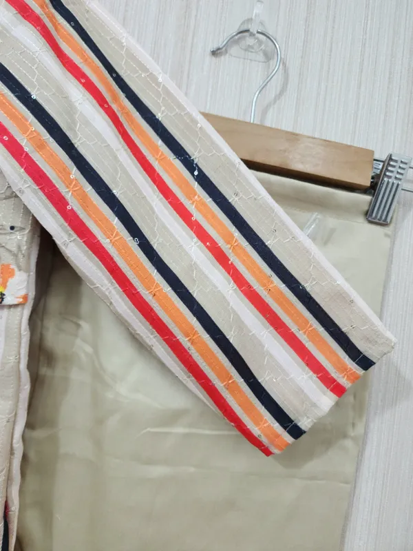 Orange_Cream_Cotton_Casual_Kurta_For_Boys