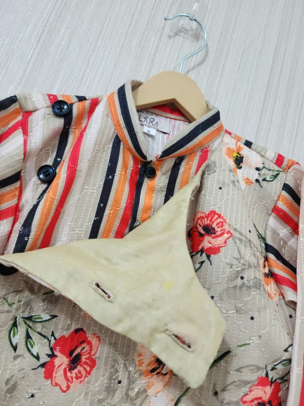 Orange_Cream_Cotton_Casual_Kurta_For_Boys