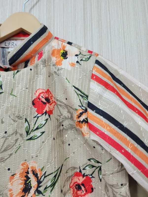 Orange_Cream_Cotton_Casual_Kurta_For_Boys