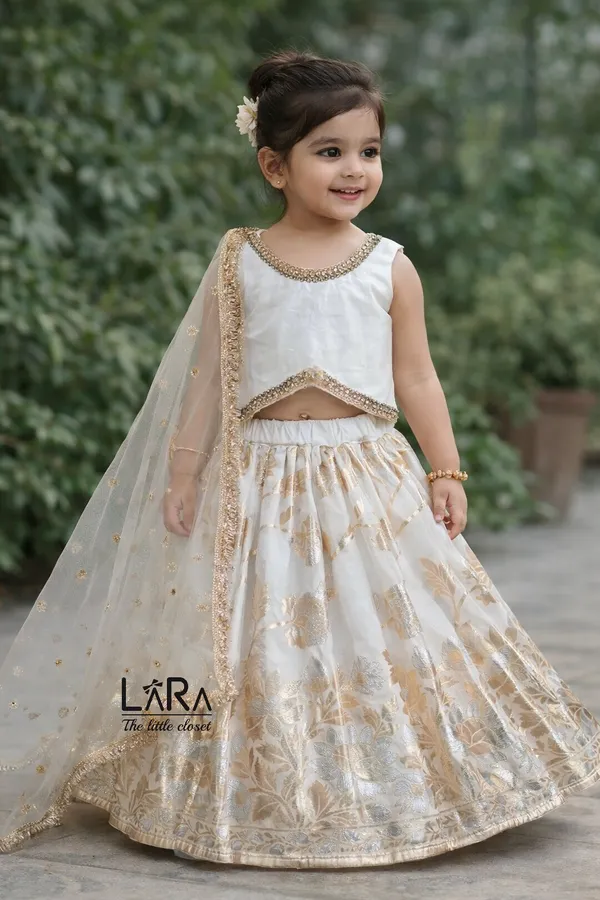 Classy_White_Lehenga_Top_For_Little_Girls