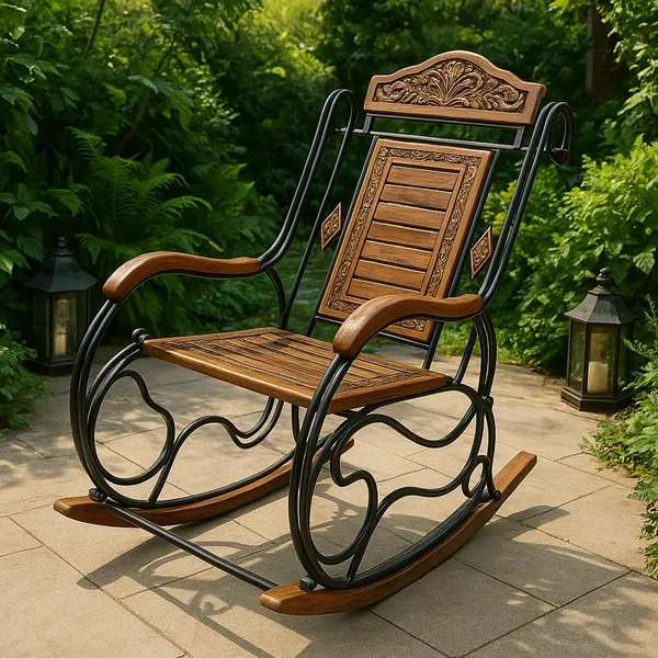 Wooden_&_Iron_Rocking_Chair_with_Arm_Rest_|_For_Home_Seating
