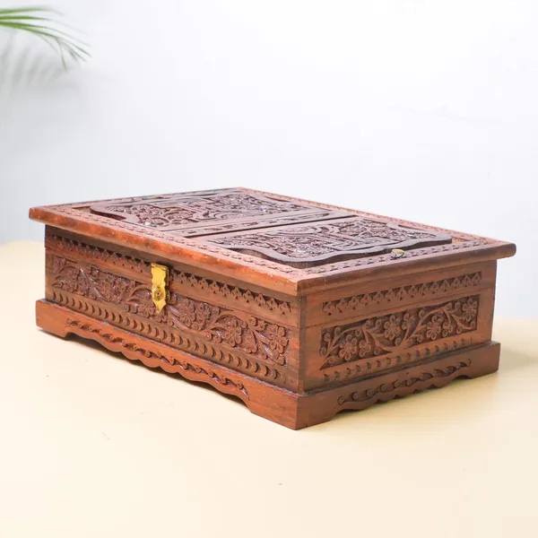 Wooden_Holy_Book_Stand_Box_|_For_Religious_Book_Storage_(_Rehal_Box_)