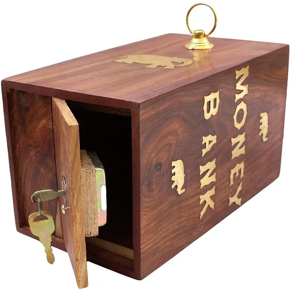 Wooden_Handmade_Money_Bank_Coin_Box_with_Lock_|_For_Money_Storage