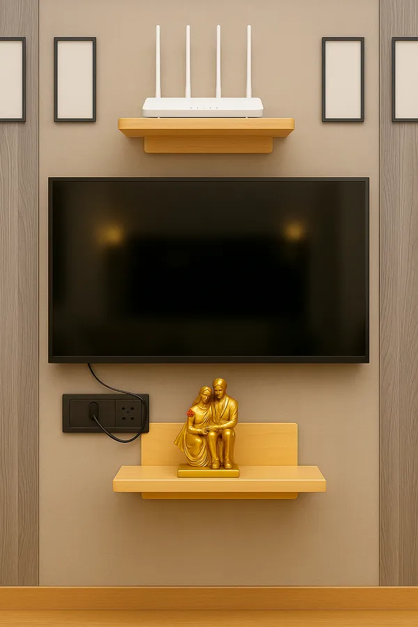 Wooden_Set_Top_Box_WiFi_stand_Wall_Mounted_Shelf