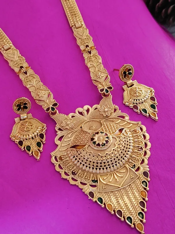 Gold_Brass_Ethnic_Meenakari_Earring_&_Necklace_Set_For_Women