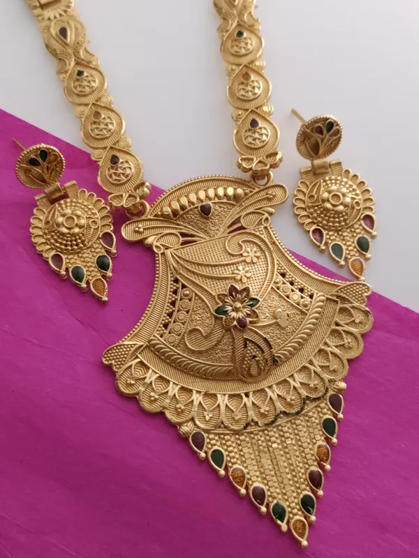 Gold_Brass_Ethnic_Meenakari_Earring_&_Necklace_Set_For_Women