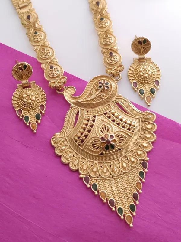 Gold_Brass_Ethnic_Meenakari_Earring_&_Necklace_Set_For_Women