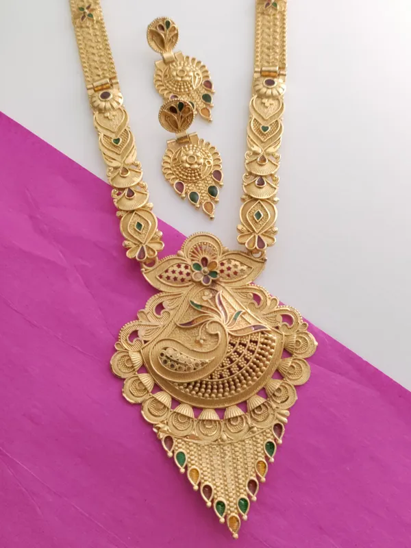 Gold_Brass_Ethnic_Meenakari_Earring_&_Necklace_Set_For_Women