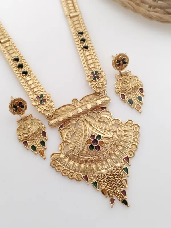 Gold_Brass_Ethnic_Meenakari_Earring_&_Necklace_Set_For_Women