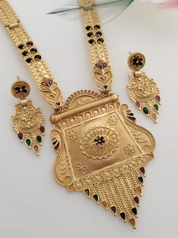 Gold_Brass_Ethnic_Meenakari_Earring_&_Necklace_Set_For_Women