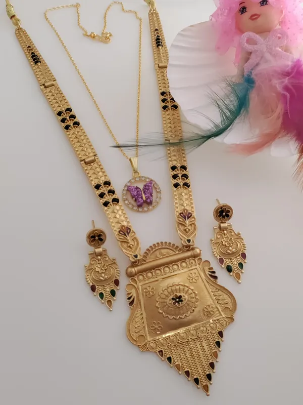 Gold_Brass_Ethnic_Meenakari_Earring_&_Necklace_Set_For_Women