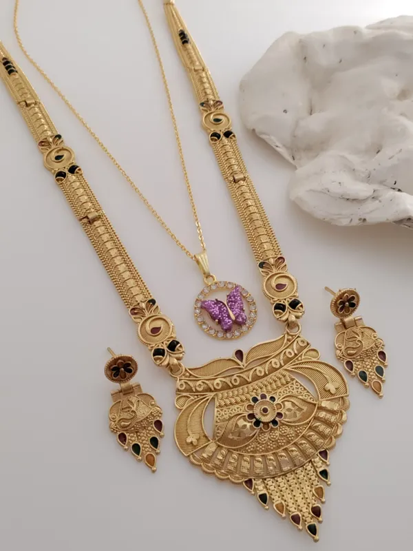 Gold_Brass_Ethnic_Meenakari_Earring_&_Necklace_Set_For_Women