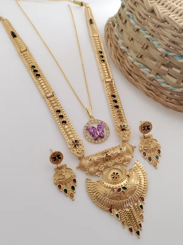 Gold_Brass_Ethnic_Meenakari_Earring_&_Necklace_Set_For_Women