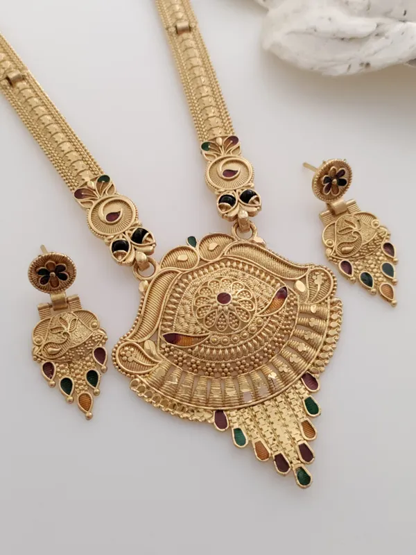 Gold_Brass_Ethnic_Meenakari_Earring_&_Necklace_Set_For_Women