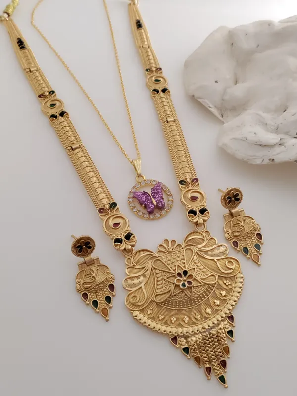 Gold_Brass_Ethnic_Meenakari_Earring_&_Necklace_Set_For_Women