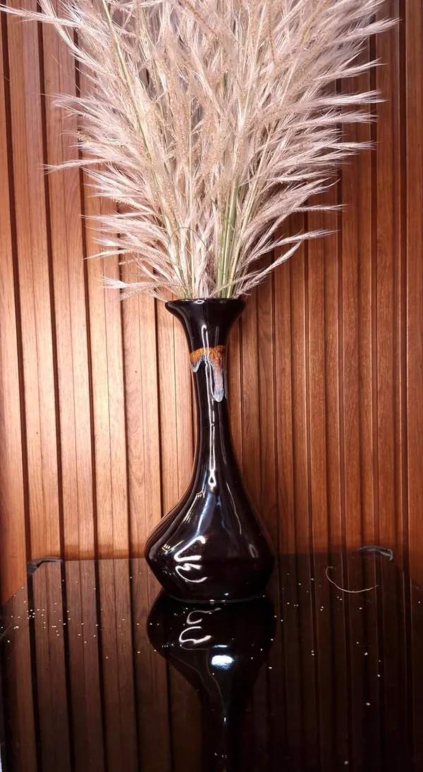KANHA_ENTERPRISES_Black_Home_Decorative_Ceramic_Bud_Vase?Long_Neck_Design_Flower_Vase?Modern_Living_Room_Table_Decor_Ceramic_Pot?Elegant_Shape_Flower_Vase(13_Inch)