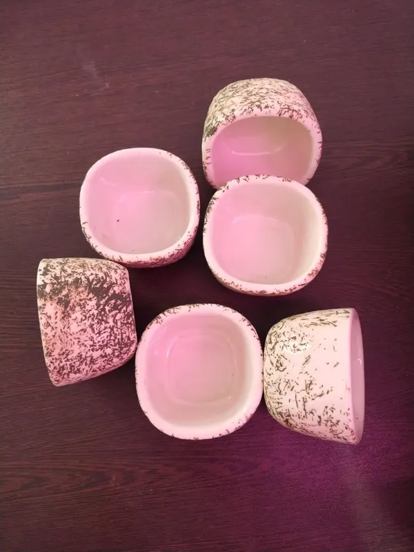 KANHA_ENTERPRISES_Printed_Ceramic_Bowl_Set_Ceramic_Handicrafted_Serving_Bowls_Set?Snacks,_Dips_&_Condiments_Saucer_Set?Chatney_Bowl_Set_(Set_of_6)_(Geometric_Quadrilateral_Shape_Grey_Texture)