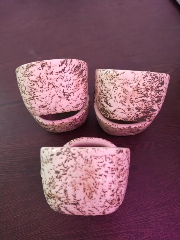 KANHA_ENTERPRISES_Printed_Ceramic_Bowl_Set_Ceramic_Handicrafted_Serving_Bowls_Set?Snacks,_Dips_&_Condiments_Saucer_Set?Chatney_Bowl_Set_(Set_of_6)_(Geometric_Quadrilateral_Shape_Grey_Texture)