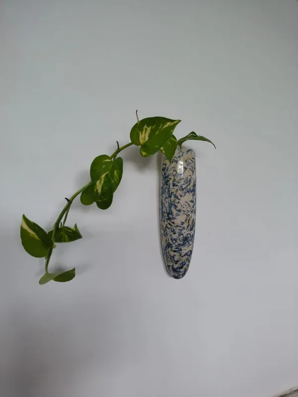 KANHA_ENTERPRISES_Blue_Texture_Ceramic_Wall_Mounted_Planter?Wall_Giri?Indoor_Decorative_Wall_Planter?Living_Room_Ceramic_Decorative_Wall_Giri_(7_Inch)