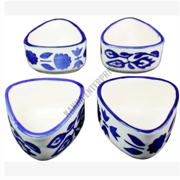 Blue_&_White_Ceramic_Hand_Printed_Chutney_Bowl_Set_for_Kitchen,_Ceramic_Sauce_Bowl_Set,_Ceramic_Tringle_Shape_Bowl_Set_(6_Piece)