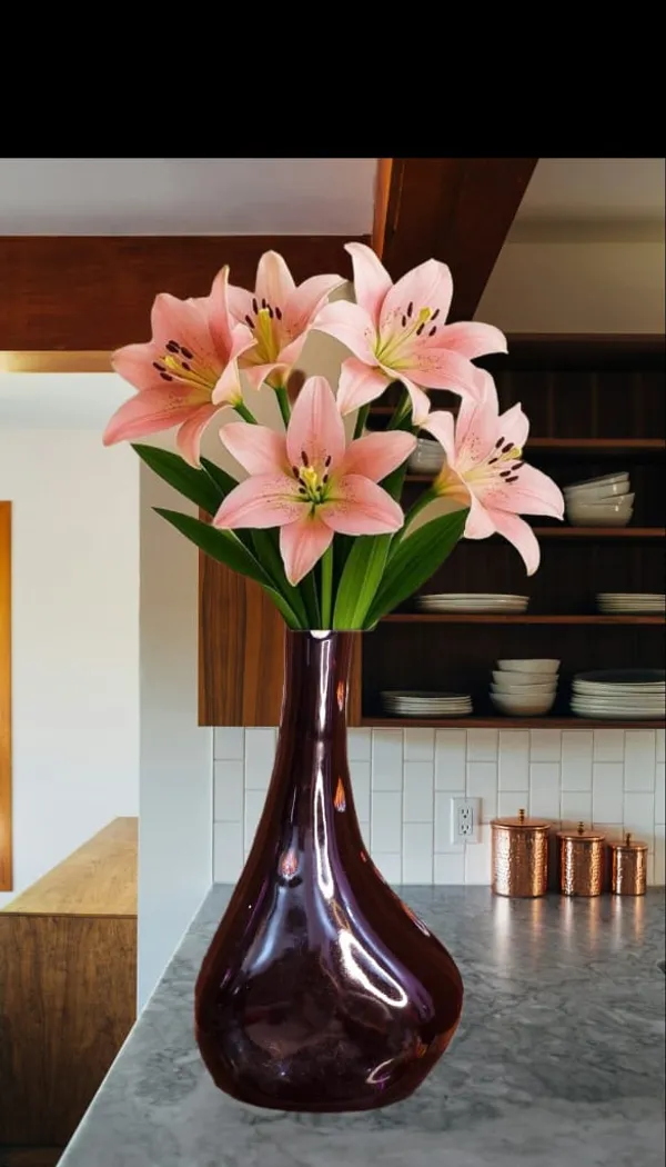 KANHA_ENTERPRISES_Black_Home_Decorative_Ceramic_Bud_Vase?Long_Neck_Design_Flower_Vase?Modern_Living_Room_Table_Decor_Ceramic_Pot?Elegant_Shape_Flower_Vase(13_Inch)
