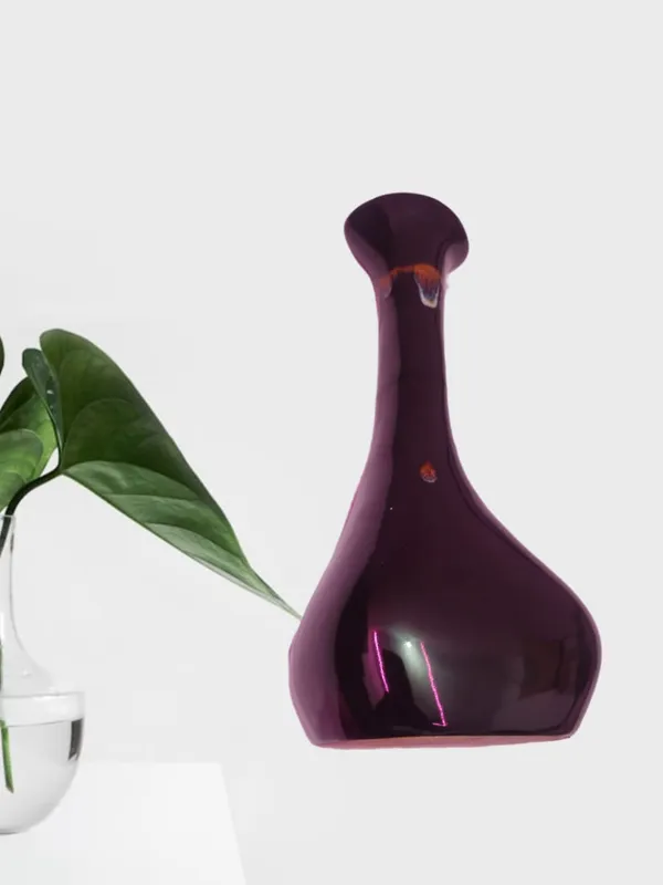 KANHA_ENTERPRISES_Black_Home_Decorative_Ceramic_Bud_Vase?Long_Neck_Design_Flower_Vase?Modern_Living_Room_Table_Decor_Ceramic_Pot?Elegant_Shape_Flower_Vase(13_Inch)