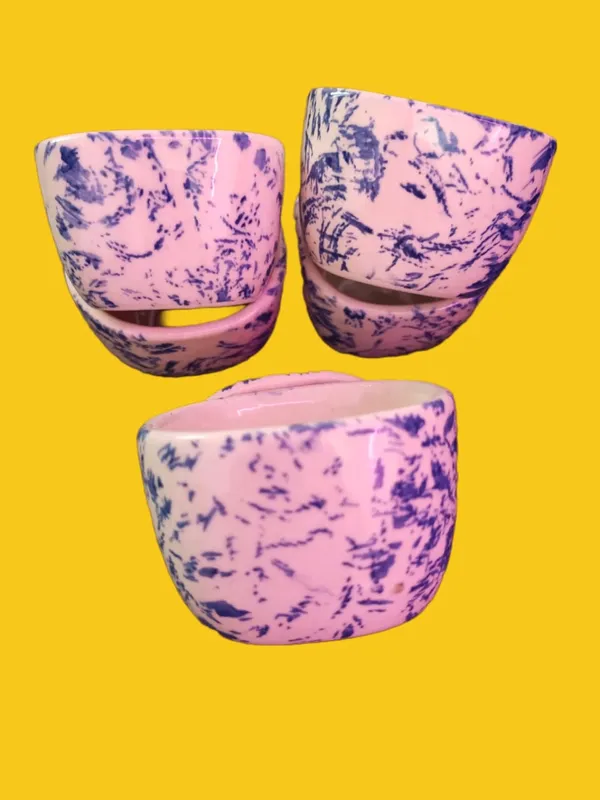 KANHA_ENTERPRISES_Printed_Ceramic_Bowl_Set_Ceramic_Handicrafted_Serving_Bowls_Set?Snacks,_Dips_&_Condiments_Saucer_Set?Chatney_Bowl_Set_(Set_of_6)_(Geometric_Quadrilateral_Shape_Blue_Texture)