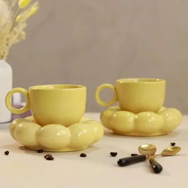 Yellow_Handicraft_Ceramic_Bubble_Mug,_Cup_and_Plate,_Beautiful_Ceramic_Cup_and_Saucer,_Bubble_Coffee_Mug_and_Plate_(250_ML)