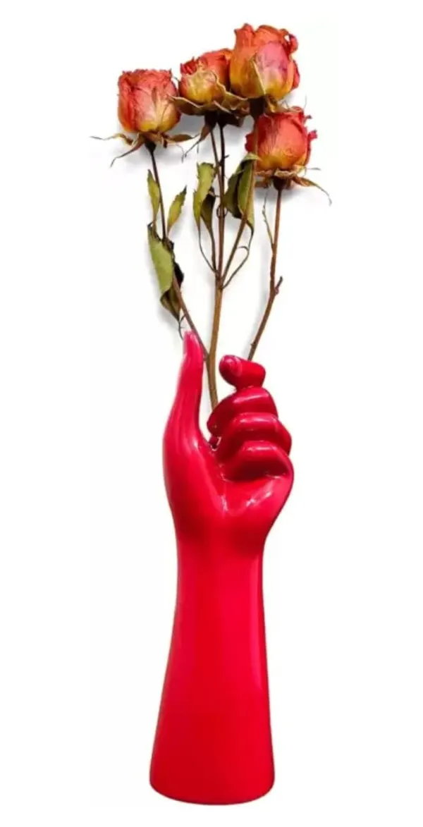 Red__Unique_Showpiece_Love_Hand_Shape_Flower_Vase_for_Home,_Kitchen,_Living_Room,_Study_Table,_Gifting_&_Decorated_Flower_Vase,_Ceramic_Flower_Vase_(10_Inch)