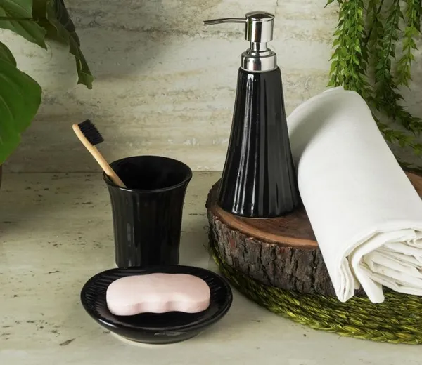Black_Handicraft_Ceramic_Bathroom_Set,_Bath_Accessories_Kit_with_Soap_Dispenser,_Toothbrush_Holder,_Tumbler_&_Soap_Dish_Holder,_Modern_Designer_Decor_for_Home_(3_Pcs_Set)