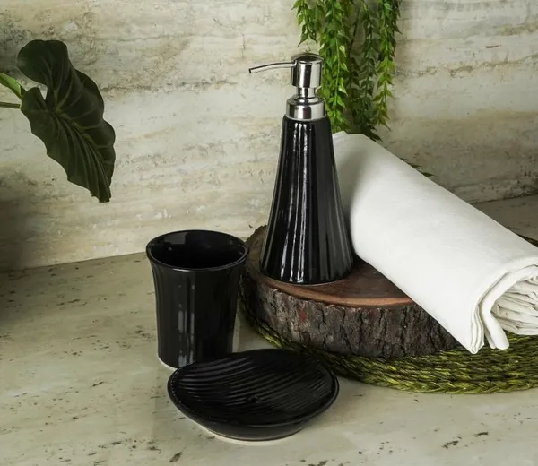 Black_Handicraft_Ceramic_Bathroom_Set,_Bath_Accessories_Kit_with_Soap_Dispenser,_Toothbrush_Holder,_Tumbler_&_Soap_Dish_Holder,_Modern_Designer_Decor_for_Home_(3_Pcs_Set)