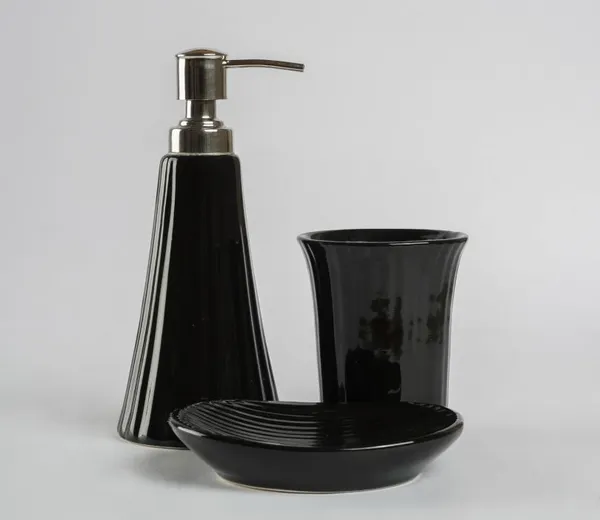 Black_Handicraft_Ceramic_Bathroom_Set,_Bath_Accessories_Kit_with_Soap_Dispenser,_Toothbrush_Holder,_Tumbler_&_Soap_Dish_Holder,_Modern_Designer_Decor_for_Home_(3_Pcs_Set)