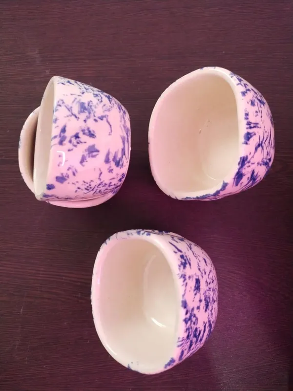 KANHA_ENTERPRISES_Printed_Ceramic_Bowl_Set_Ceramic_Handicrafted_Serving_Bowls_Set?Snacks,_Dips_&_Condiments_Saucer_Set?Chatney_Bowl_Set_(Set_of_6)_(Geometric_Quadrilateral_Shape_Blue_Texture)