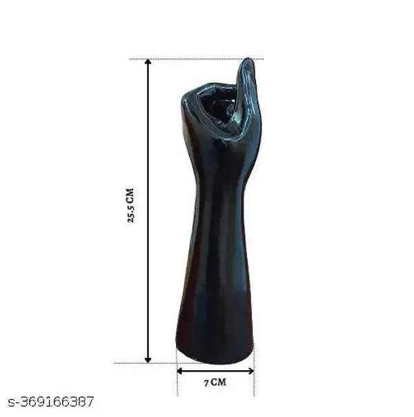 Black__Unique_Showpiece_Love_Hand_Shape_Flower_Vase_for_Home,_Kitchen,_Living_Room,_Study_Table,_Gifting_&_Decorated_Flower_Vase,_Ceramic_Flower_Vase_(10_Inch)