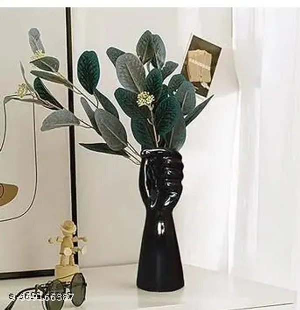 Black__Unique_Showpiece_Love_Hand_Shape_Flower_Vase_for_Home,_Kitchen,_Living_Room,_Study_Table,_Gifting_&_Decorated_Flower_Vase,_Ceramic_Flower_Vase_(10_Inch)