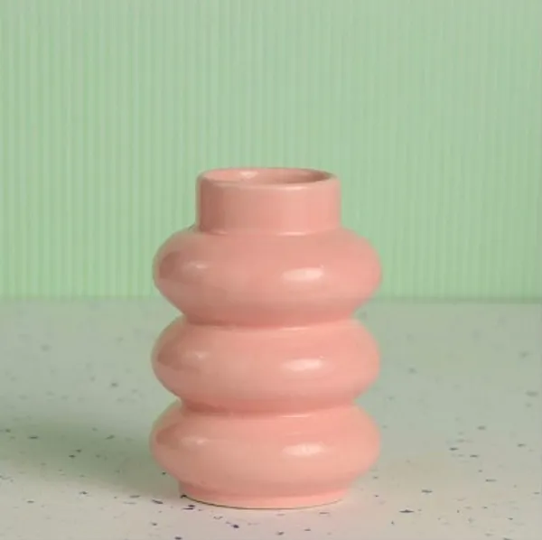 Pink_Handmade_Ceramic_Insulator_Cut_Flower_vase,__Ceramic_Planter_and_Vase_(6_Inch)
